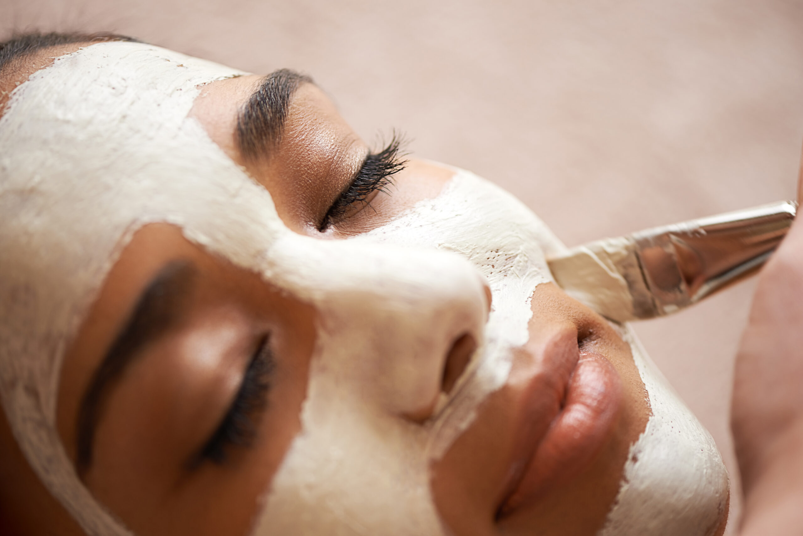 woman getting facial