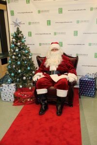 Pictures with Santa Claus at Evergreen Beauty College