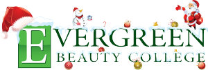 Christmas Version of Logo -evergreenbeautycollege 2