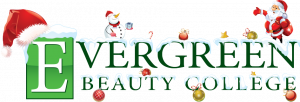Christmas Version of Logo -evergreenbeautycollege 2