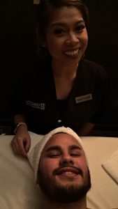 rose-anne performing a facial service