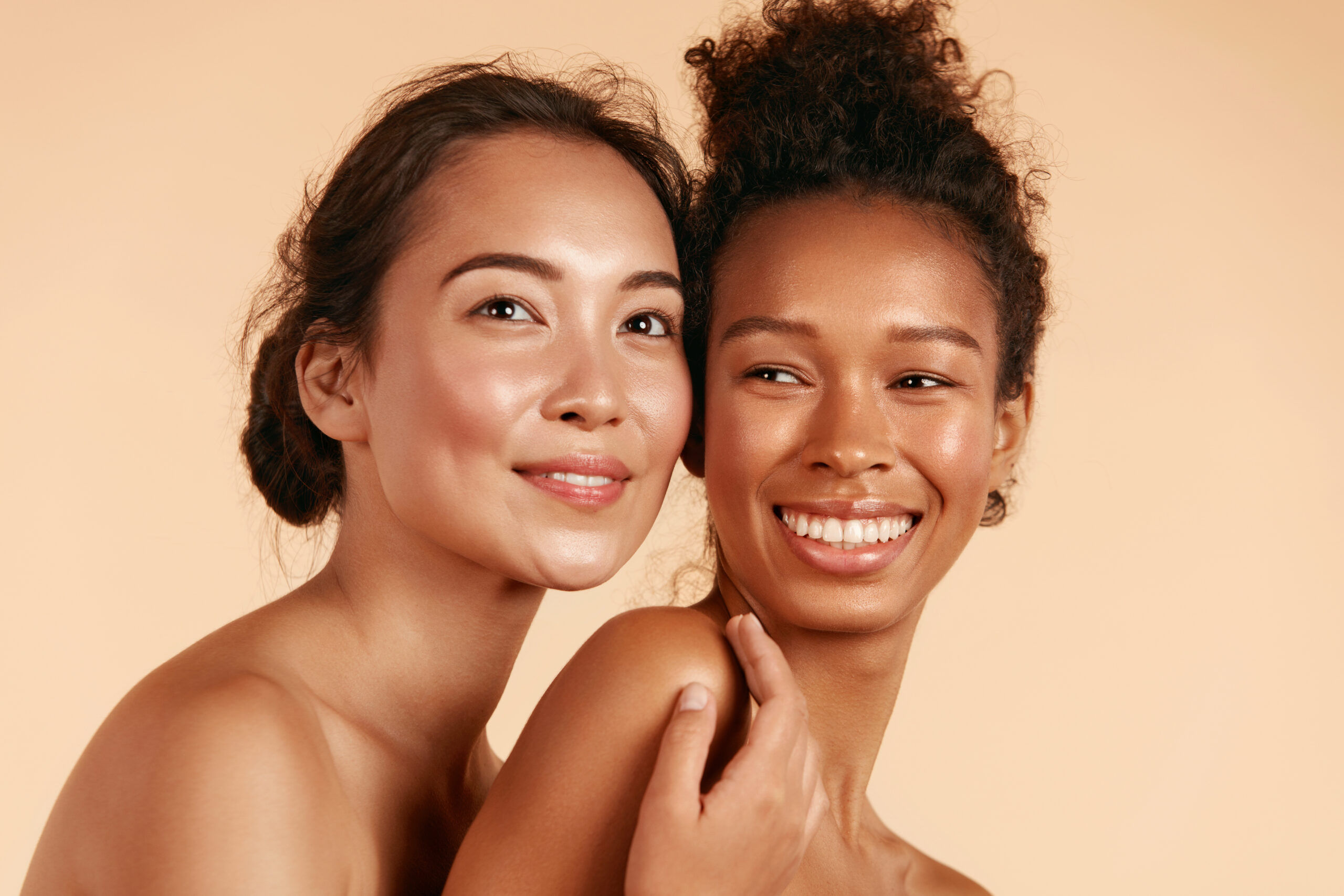 women glowing and smiling