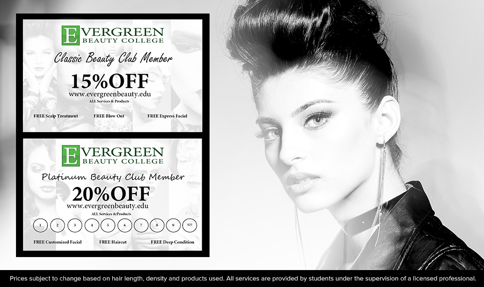 Evergreen Beauty Club membership cards