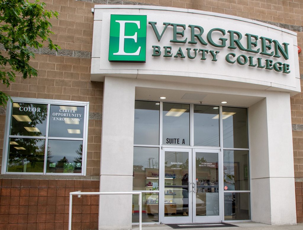 Evergreen beauty college student salon