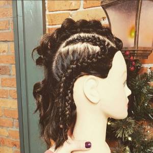 mannequin with braided hair