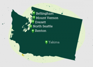 Map of Washington State with EBC locations