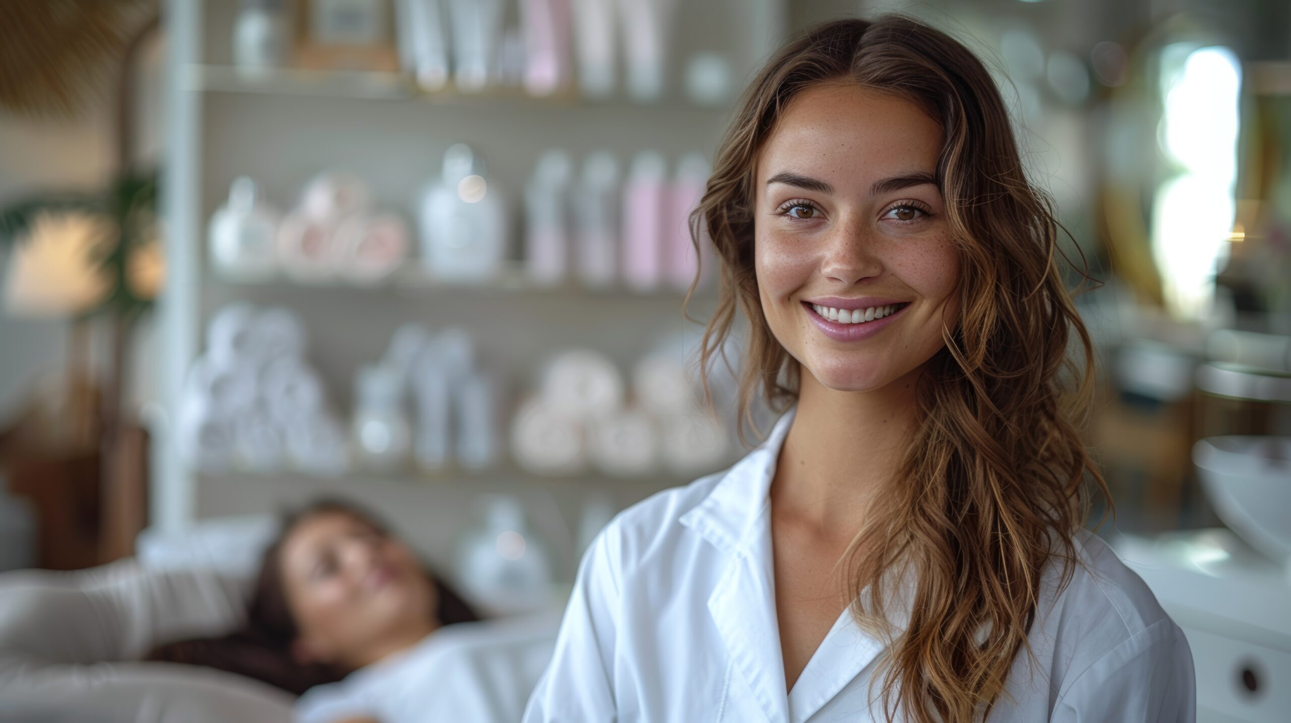 esthetician in spa