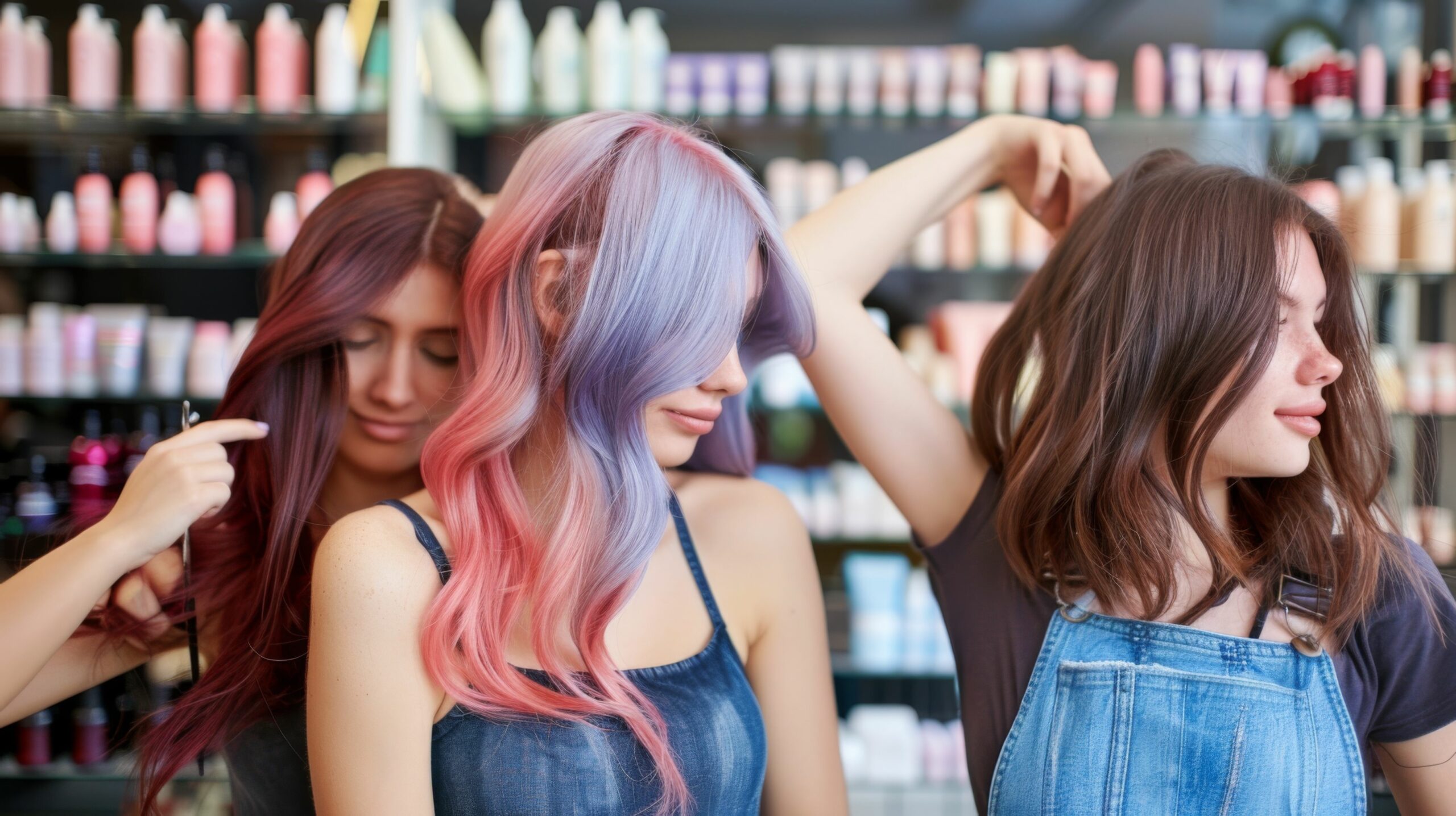 girls with colorful hair