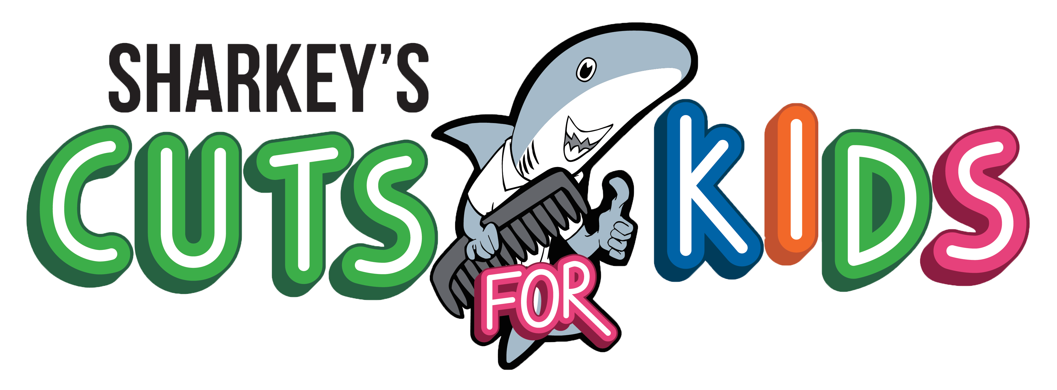 Sharkey’s Cuts for Kids, Woodinville Logo